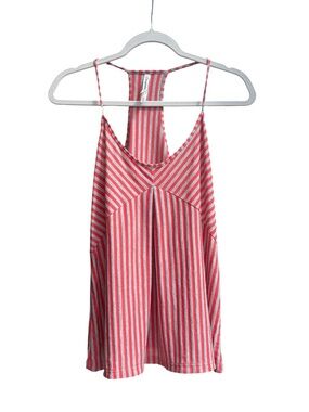 Aeropostale Striped Pink Racerback Tank Top Size M